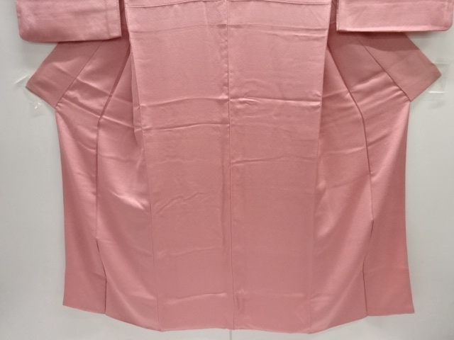  のり散らし模様織り出し一つ紋色無地着物